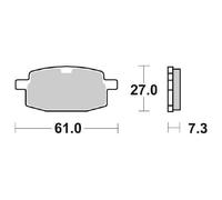 COPPIA PASTIGLIE FRENO SBS 111HF per PGO Mega 50 1996-0000