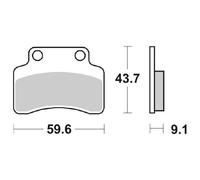 COPPIA PASTIGLIE FRENO SBS 141HF per CPI Formula R AC 50 2007-2009
