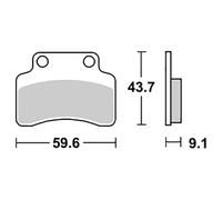COPPIA PASTIGLIE FRENO SBS 141HM per KEEWAY F-ACT Racing 125 2008-2011