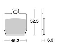 COPPIA PASTIGLIE FRENO SBS 145HF per YAMAHA EW Slider 50 2000-2002