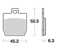 PASTIGLIE FRENO SBS MS MALAGUTI F12 PHANTOM R LC 50 2007 2010