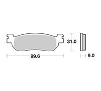 PASTIGLIE FRENO POSTERIORE YAMAHA YP Majesty DX (5DF) 250 98/00 SBS 155HF