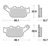 COPPIA PASTIGLIE FRENO SBS 161MS per ZONTES R1-350 350 2022-2022