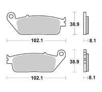 COPPIA PASTIGLIE FRENO SBS 183MS per KYMCO K-XCT I 125 2012-2017