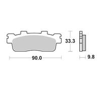 PASTIGLIE FRENO POSTERIORE KYMCO Downtown / ABS 300 09/15 SBS 204CT