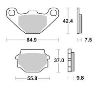 COPPIA PASTIGLIE FRENO SBS 546RSI per LEM C1/R1/X1 50 1999-0000