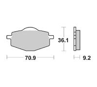 COPPIA PASTIGLIE FRENO SBS 575RSI per GILERA Oregon 250 2007-2008