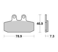 COPPIA PASTIGLIE FRENO SBS 588HF per MOTO GUZZI V7 Racer 750 2012-2014
