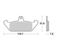 COPPIA PASTIGLIE FRENO SBS 594HF per MOTO GUZZI NTX 750 1990-1993