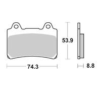 COPPIA PASTIGLIE FRENO SBS 613HF per YAMAHA FJ 1200 1988-1992