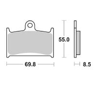 COPPIA PASTIGLIE FRENO SBS 624HF per TRIUMPH Trophy 1200 1996-2003