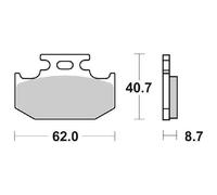 SBS Mobile Coppia pastiglie freno posteriori SBS 632SI per Yamaha WR 2T 125 91/97