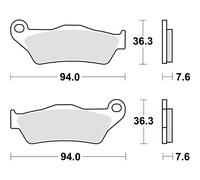 COPPIA PASTIGLIE FRENO SBS 671RQ per MBK Thunder 150 2001-2002