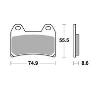 PASTIGLIE FRENO SBS 706DS-2 per MOTO GUZZI V7 III Carbon E4 750 2018-2020