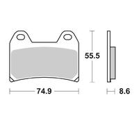 COPPIA PASTIGLIE FRENO SBS 706HS per MOTO GUZZI Griso 850 2006-2010