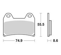 COPPIA PASTIGLIE FRENO SBS 706RST per ZONTES E-350 350 2022-2022