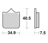 COPPIA PASTIGLIE FRENO SBS 762RST SET 4 PZ per SWM SM R 650 2015-2017