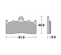 COPPIA PASTIGLIE FRENO SBS 778RST per BMW K R Sport 1200 2006-2008