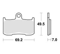 COPPIA PASTIGLIE FRENO SBS 782RST per KAWASAKI Z E ABS 800 2013-2016