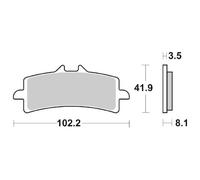 COPPIA PASTIGLIE FRENO SBS 841DS-1 per HUSQVARNA FS 4T 450 2015-2024