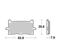 COPPIA PASTIGLIE FRENO SBS 940HS per HONDA NT D DCT ABS 1100 2022-2024