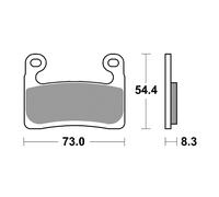 Sbs Dual Dynamic Racing Concept 960ds-2 Sintered Brake Pads Oro