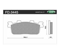 COPPIA PASTIGLIE FRENO SPORT NEWFREN FD.0445