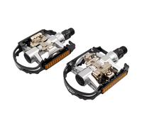 Coppia Pedali BICI DUAL FUNCTION In Alluminio Nero/Argento