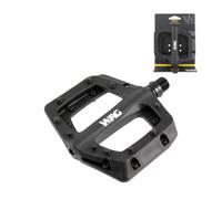 COPPIA PEDALI BICI MTB BMX BICICLETTA FLAT IN RESINA NERI WAG PROFESSIONAL