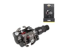 COPPIA PEDALI MTB BICI BICICLETTA CON TACCHETTE SPD CORPO IN ALLUMINIO NERI WAG