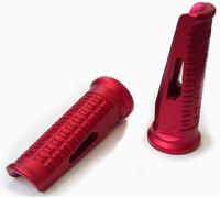 Coppia Pedalini Pedane Poggiapiedi Universali Rosso Satinato