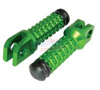 Coppia Pedalini Poggiapiedi Anteriore Verdi Per Kawasaki Gpx 600 R 1988 1989