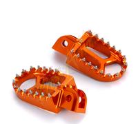 COPPIA PEDANE MAGGIORATE ERGAL ARANCIONI MOTO CROSS KTM EXC 03 - 2004 FOOT PEGS