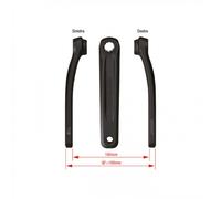 Coppia Pedivelle E-Bike 175mm Alluminio Nero Attacco ISIS Drive Leggere Resistenti