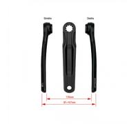 Coppia Pedivelle E-bike Alluminio Nero 175mm ISIS Drive per Bici Elettriche