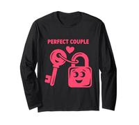 Coppia Perfetta Lucchetto E Chiave Cuore d'Amore Maglia a Manica