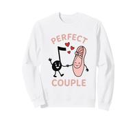 Coppia Perfetta Nota Musicale Scarpa da Balletto Cuori Felpa