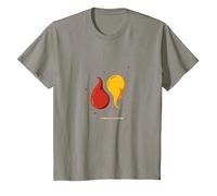 Coppia Perfetta per Gli Amanti del Ketchup e del condimento alla Senape Maglietta, Bambini, Ardesia, 10 Anni