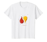 Coppia Perfetta per Gli Amanti del Ketchup e del condimento alla Senape Maglietta, Bambini, Bianco, 4 Anni