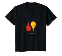 Coppia Perfetta per Gli Amanti del Ketchup e del condimento alla Senape Maglietta, Bambini, Nero, 4 Anni