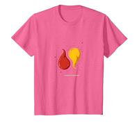 Coppia Perfetta per Gli Amanti del Ketchup e del condimento alla Senape Maglietta, Bambini, Rosa mélange, 8 Anni