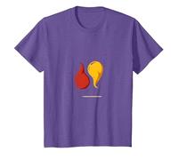 Coppia Perfetta per Gli Amanti del Ketchup e del condimento alla Senape Maglietta, Bambini, Viola mélange, 2 Anni