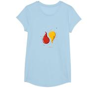 Coppia Perfetta per Gli Amanti del Ketchup e del condimento alla Senape Maglietta, Ragazze, Celeste, L