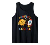 Coppia Perfetto Pianeta Rocket Cute Humor Canotta