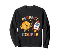 Coppia Perfetto Pianeta Rocket Cute Humor Felpa