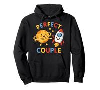 Coppia Perfetto Pianeta Rocket Cute Humor Felpa con Cappuccio
