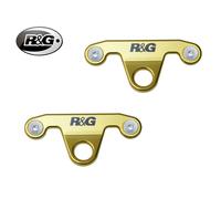COPPIA PIASTRE AGGANCIO CINGHIE ORO R&G PER KAWASAKI Z 500 2024