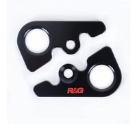 Coppia piastre per aggancio cinghie colore nero MV Agusta F4 RC 2015-2018 R&G