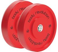 Coppia piastre rosse 25kg per bilanciere olimpico