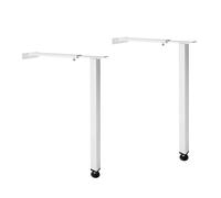 Coppia Piedini Regolabili per lavatoio in Ceramica, Portata Fino a 70 kg, Altezza 41-43 cm e Staffa a Muro con Lunghezza 26-42 cm